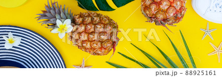 Summer flat lay scenery 88925161
