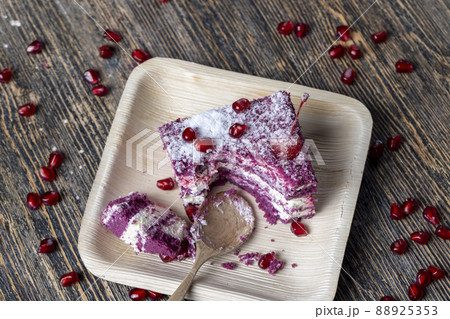 a maroon-colored cake with the taste of different berries 88925353