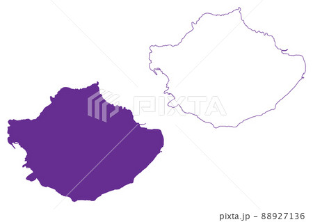 Kuroshima island (Japan, East Asia, Japanese archipelago, Osumi Islands) map vector illustration, scribble sketch Kuroshima (Kagoshima) map 88927136