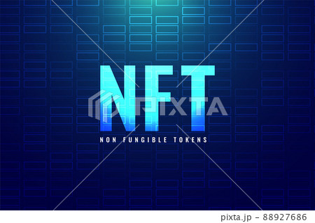 digital NFT non-fungible token concept background 88927686
