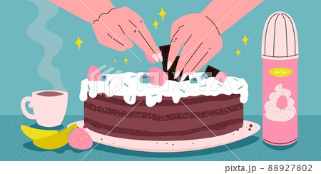 Homemade Cake Illustration 88927802