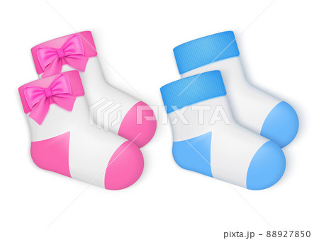 Baby Socks Realistic Concept - Stock Illustration [88927850] - PIXTA