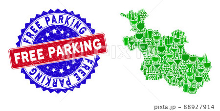 Bicolor Free Parking Grunge Seal with Winery Composition of Overijssel Province Map Bicolor Free Parking Grunge Seal with Winery Composition of Overijssel Province Map 88927914