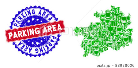 Bicolor Parking Area Distress Stamp and Winery Composition of Guizhou Province Map Bicolor Parking Area Distress Stamp and Winery Composition of Guizhou Province Map 88928006