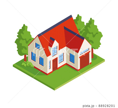 Isometric House Icon 88928201