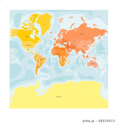 Colorful political map of World. 88928913