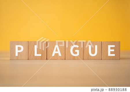 疫病のイメージ|「PLAGUE」と書かれた積み木 疫病のイメージ|「PLAGUE」と書かれた積み木 88930188