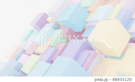 CGキューブ　多数のカラフルの立方体 88933120