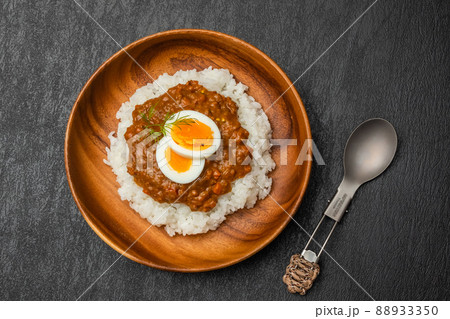 ドライカレー　キーマカレー　dry curry and rice set 88933350