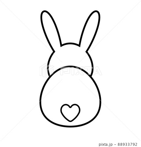 Vector flat bunny rabbit back 88933792