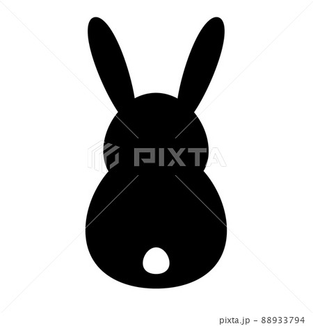 Vector flat bunny rabbit back silhouette 88933794