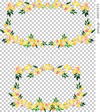 Lady Banks' rose frame material Lady Banks' rose frame material 88935673