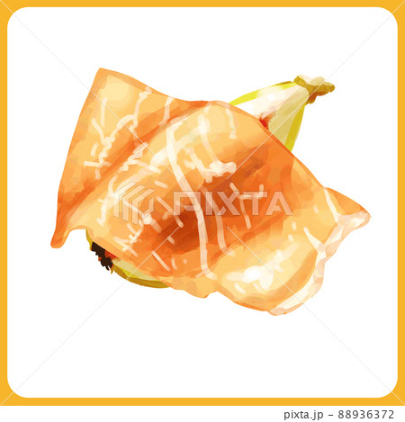 手描き水彩の生ハムいちじくイラスト 88936372