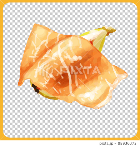 手描き水彩の生ハムいちじくイラスト 88936372