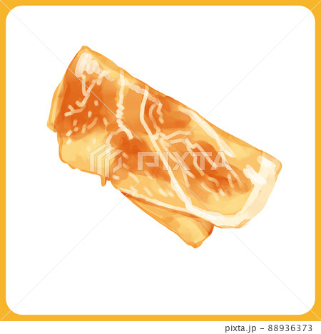 手描き水彩の生ハムイラスト 88936373