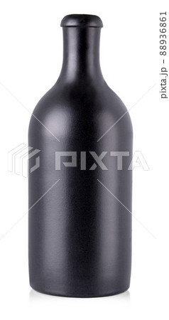 dark bottle with alcoholic beverage isolated on white background dark bottle with alcoholic beverage isolated on white background 88936861