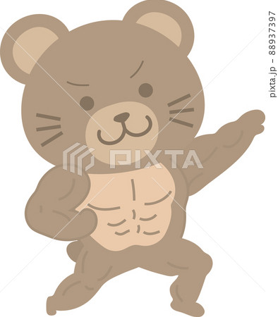 マッチョなクマのイラスト素材 [88937397] - PIXTA