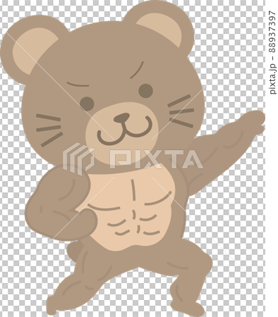 macho teddy bear clipart