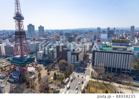 札幌　テレビ塔　都市風景　オリンピックマラソン 88938235