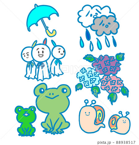 梅雨のイラスト素材 88938517