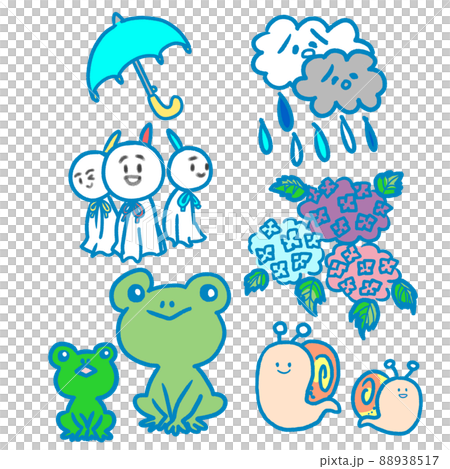 梅雨のイラスト素材 88938517