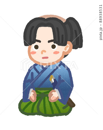 座っている武家の子供 88938531
