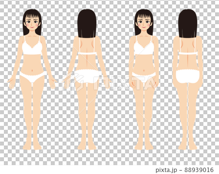 女性全身矢量 88939016