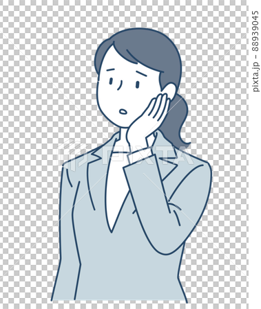 困るスーツの女性 88939045