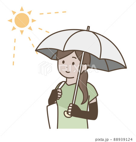 日焼け対策をする女性のイラスト 88939124