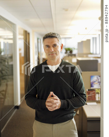 Portrait of business entrepreneur in open office Portrait of business entrepreneur in open office 88942794