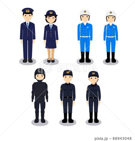 日本の警察官のイラストセット 88943048