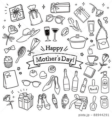 母の日 ギフトイラスト 線画 母の日 ギフトイラスト 線画 88944291