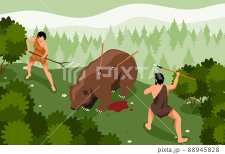 Primitive People Hunting Composition 88945828