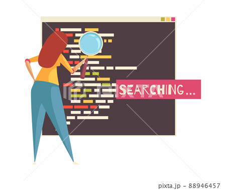 Programmer Flat Illustration Programmer Flat Illustration 88946457