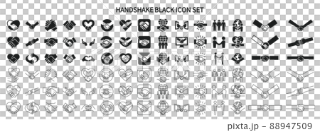 Handshake icon set Handshake icon set 88947509
