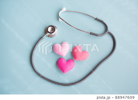 医療イメージ、ハート、背景リップルボード 88947609