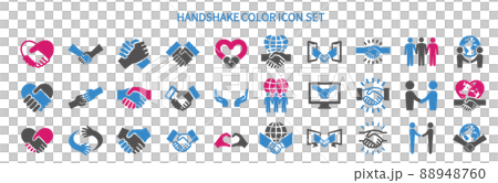 Handshake icon set Handshake icon set 88948760
