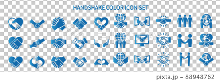 Handshake icon set Handshake icon set 88948762