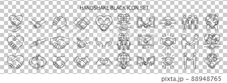Handshake icon set 88948765