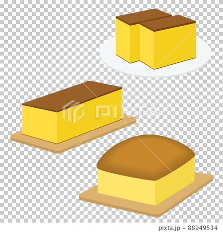 Castella illustration set - Stock Illustration [88949514] - PIXTA