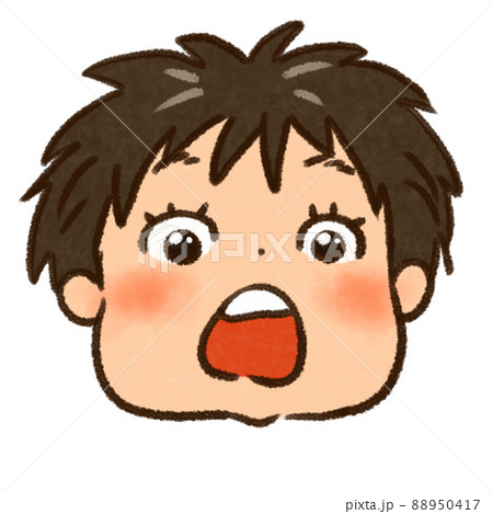 驚いている男の子の顔 88950417
