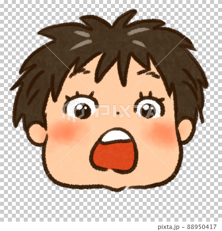 驚いている男の子の顔 88950417