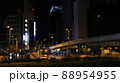 赤坂の道路、夜のビル群 88954955