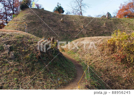 杉山城跡、外郭から二の郭・本郭に向かう通路【埼玉県嵐山町】 88956245