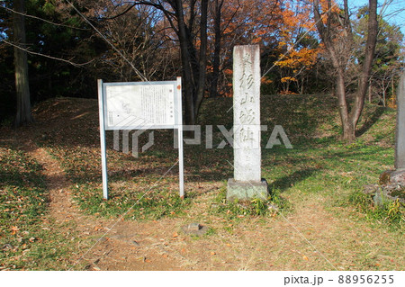 杉山城跡、本郭の石標【埼玉県嵐山町】 杉山城跡、本郭の石標【埼玉県嵐山町】 88956255