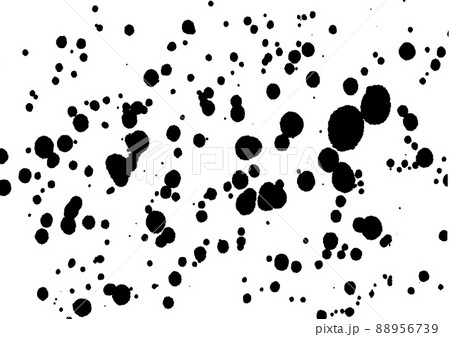 墨のしぶき　墨汁のイラスト素材 88956739