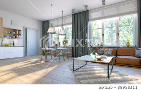 modern kitchen interior. 88958311