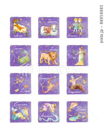 十二星座のイラスト 88958985