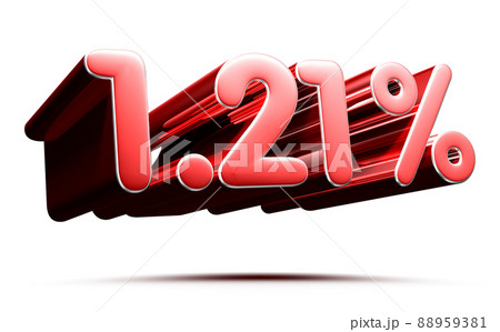 Red number 1.21 percent. Red number 1.21 percent. 88959381
