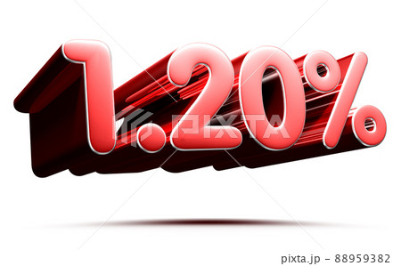 Red number 1.20 percent. Red number 1.20 percent. 88959382